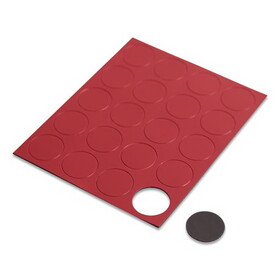 U Brands UBRFM1604 Heavy-Duty Board Magnets, Circles, Red, 0.75" Diameter, 20/Pack