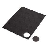 U Brands UBRFM1605 Heavy-Duty Board Magnets, Circles, Black, 0.75
