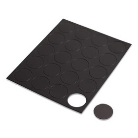 U Brands UBRFM1605 Heavy-Duty Board Magnets, Circles, Black, 0.75" Diameter, 20/Pack