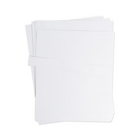 U Brands UBRFM1615 Data Card Replacement Sheet, 8.5 x 11 Sheets, Perforated at 2", White, 10/Pack