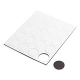 U Brands UBRFM1618 Heavy-Duty Board Magnets, Circles, White, 0.75