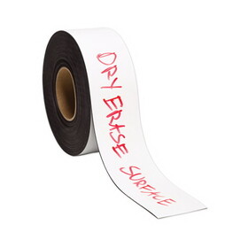 U Brands UBRFM2218 Dry Erase Magnetic Tape Roll, 3" x 50 ft, White