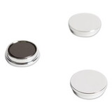 U Brands UBRIM130809 Board Magnets, Circles, Silver, 1.25