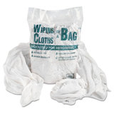 UNITED FACILITY SUPPLY UFSN250CW01 Bag-A-Rags Reusable Wiping Cloths, Cotton, White, 1lb Pack