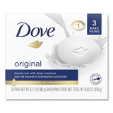 Dove 04090PK White Beauty Bar, Light Scent, 3.17 oz, 3/Pack