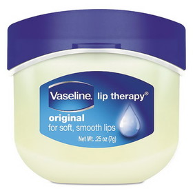Vaseline UNI20677CT Lip Therapy, Original, 0.25 oz, Plastic Flip-Top Container, 32/Carton