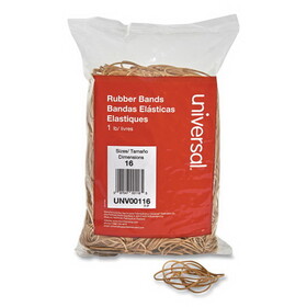 Universal UNV00116 Rubber Bands, Size 16, 2-1/2 X 1/16, 1900 Bands/1lb Pack