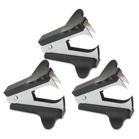 Universal UNV00700VP Jaw Style Staple Remover, Black, 3/Pack