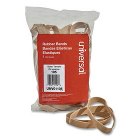 Universal UNV01105 Rubber Bands, Size 105, 5 X 5/8, 55 Bands/1lb Pack