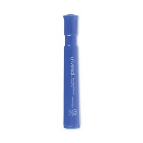 Universal UNV07053 Chisel Tip Permanent Marker, Broad Chisel Tip, Blue, Dozen