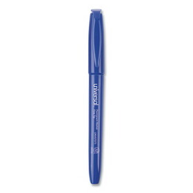Universal UNV07073 Pen-Style Permanent Marker, Fine Bullet Tip, Blue, Dozen