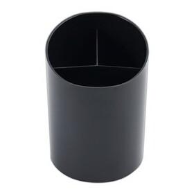 Universal UNV08108 Recycled Big Pencil Cup, Plastic, 4.38" Diameter x 5.63"h, Black
