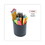 Universal UNV08108 Recycled Big Pencil Cup, Plastic, 4 1/4 Dia. X 5 3/4, Black, Price/EA