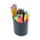 Universal UNV08108 Recycled Big Pencil Cup, Plastic, 4 1/4 Dia. X 5 3/4, Black, Price/EA