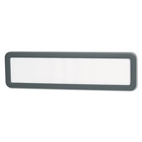 Universal UNV08223 Recycled Cubicle Nameplate With Rounded Corners, 9 1/8 X 2 1/4, Charcoal