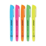 Universal UNV08850 Pocket Highlighter, Chisel Tip, Fluorescent Colors, 5/set
