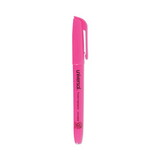 Universal UNV08855 Pocket Clip Highlighter, Chisel Tip, Fluorescent Pink Ink, Dozen
