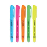Universal UNV08857 Pocket Clip Highlighter, Chisel Tip, Assorted Colors, 12/Set