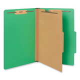 Universal UNV10212 Pressboard Folder, Legal, Four-Section, Emerald Green, 10/box