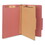 Universal UNV10260 Pressboard Classification Folder, Legal, Four-Section, Red, 10/box, Price/BX