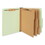Universal UNV10291 Pressboard Classification Folder, Letter, Eight-Section, Green, 10/box, Price/BX