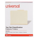 Universal UNV10300 Manila Classification Folders, Letter, Six-Section, 15/box