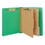 Universal UNV10317 Pressboard End Tab Folders, Letter, Six-Section, Green, 10/box, Price/BX