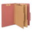 Universal UNV10403 Six-Section Classification Folders, Heavy-Duty Pressboard Cover, 2 Dividers, 6 Fasteners, Legal Size, Brick Red, 20/Box, Price/BX
