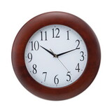 Universal UNV10414 Round Wood Clock, 12 3/4
