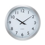 Universal UNV10425 Brushed Steel Finish Wall Clock, 12