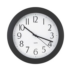 Universal One UNV10451 Whisper Quiet Clock, 12", Black