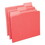 Universal UNV10503 File Folders, 1/3 Cut One-Ply Top Tab, Letter, Red/light Red, 100/box, Price/BX