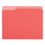 Universal UNV10503 File Folders, 1/3 Cut One-Ply Top Tab, Letter, Red/light Red, 100/box, Price/BX