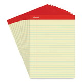 Universal UNV10630 Perforated Edge Writing Pad, Legal/margin Rule, Letter, Canary, 50-Sheet, Dozen