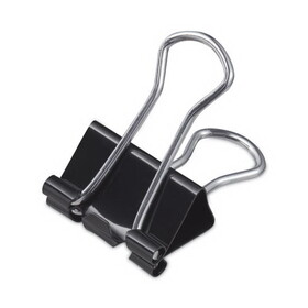 Universal UNV11140 Binder Clips with Storage Tub, Small, Black/Silver, 40/Pack