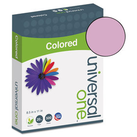 Universal UNV11212 Colored Paper, 20lb, 8-1/2 X 11, Orchid, 500 Sheets/ream