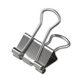Universal UNV11240 Small Binder Clips, 3/8" Capacity, 3/4" Wide, Silver, 40/pack