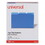 Universal UNV12301 Recycled Interior File Folders, 1/3 Cut Top Tab, Letter, Blue, 100/box, Price/BX