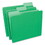 Universal UNV12302 Recycled Interior File Folders, 1/3 Cut Top Tab, Letter, Green, 100/box, Price/BX