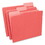 Universal UNV12303 Recycled Interior File Folders, 1/3 Cut Top Tab, Letter, Red, 100/box, Price/BX