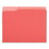 Universal UNV12303 Recycled Interior File Folders, 1/3 Cut Top Tab, Letter, Red, 100/box, Price/BX
