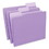 Universal UNV12305 Recycled Interior File Folders, 1/3 Cut Top Tab, Letter, Violet, 100/box, Price/BX