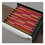 Universal UNV13523 Deluxe Reinforced Top Tab Fastener Folders, 0.75" Expansion, 2 Fasteners, Letter Size, Red Exterior, 50/Box, Price/BX