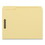Universal UNV13524 Deluxe Reinforced Top Tab Fastener Folders, 0.75" Expansion, 2 Fasteners, Letter Size, Yellow Exterior, 50/Box, Price/BX
