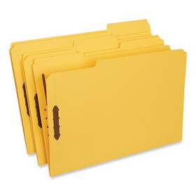 Universal UNV13528 Manila Folders, 2 Fasteners, 1/3 Tab, Legal, Yellow, 50/bx