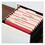 Universal UNV14118 Hanging File Folders, 1/5 Tab, 11 Point Stock, Letter, Red, 25/box, Price/BX