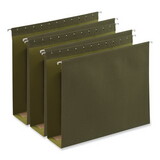 Universal UNV14143 Three Inch Box Bottom Pressboard Hanging Folder, Letter, Standard Green, 25/box