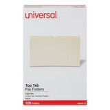 Universal UNV15112 File Folders, 1/2 Cut, One-Ply Top Tab, Legal, Manila, 100/box
