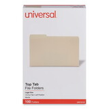 Universal UNV15121 File Folders, 1/3 Cut First Positions, One-Ply Top Tab, Legal, Manila, 100/box