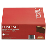 Universal UNV15141 1 3/4 Inch Expanding File Pockets, Straight Tab, Letter, Redrope/manila, 25/box